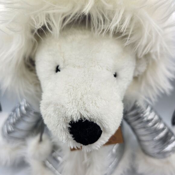 Bath & Body Works Igloo Polar Bear Plush 16" White With Silver Coat - Picture 4 of 13